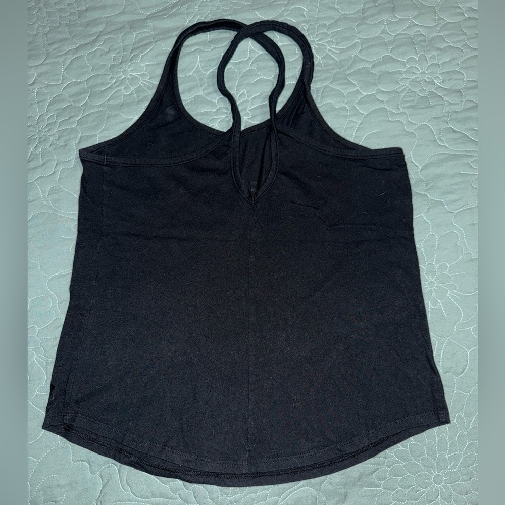 Under Armour Women's Black Tank Top with White Logo - Picture 2 of 3